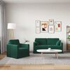 vidaXL Sofa 2 pcs Tamnozelena 158 x 78 x 80 cm Bar&scaron;un