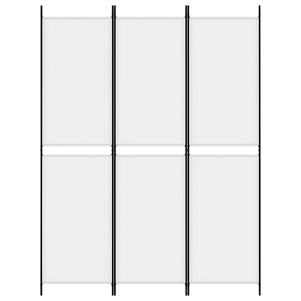 vidaXL Sobna pregrada s 3 panela bijela 150 x 200 cm od tkanine