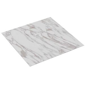 vidaXL Samoljepljive Pločice za Pod Bijela i smeđa 30,5 x 30,5 cm