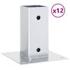 vidaXL Postolja za stupove kvadratna 12 kom 61x61 mm pocinčani čelik