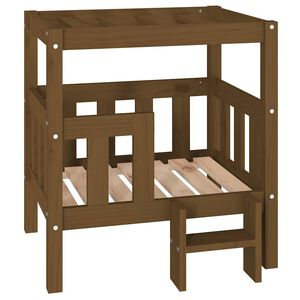 vidaXL Krevet za pse crna 65,5x50,5x70 cm od masivne borovine