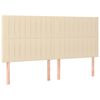 vidaXL Krevet s oprugama i madracem krem 160x200 cm od tkanine