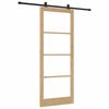 vidaXL Klizna vrata ORKDAL Prirodna i crna 93 x 232 cm