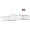 vidaXL Lučne gabionske ko&scaron;are 7 kom 400x50x60/80 cm pocinčano željezo