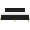 vidaXL Boxspring krevet s madracem Crna 180 x 200 cm tkanina