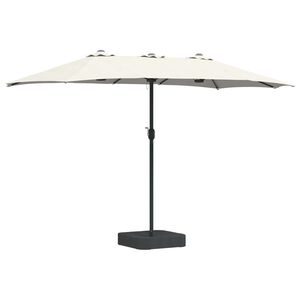 vidaXL Vrtni suncobran Pijesak i antracit 385 x 209 x 244 cm Poliester