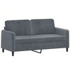vidaXL 3-dijelni set sofa s jastucima tamnosivi baršunasti