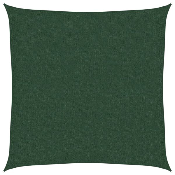 vidaXL Jedro za zaštitu od sunca 160 g/m² tamnozeleno 2,5 x 2,5 m HDPE