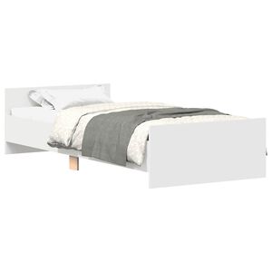 vidaXL Okvir za krevet bijeli 90x200 cm konstruirano drvo