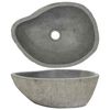 vidaXL Umivaonik od riječnog kamena ovalni (37 - 46) x (29 - 36) cm