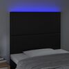 vidaXL LED uzglavlje crno 100x5x118/128 cm od umjetne kože