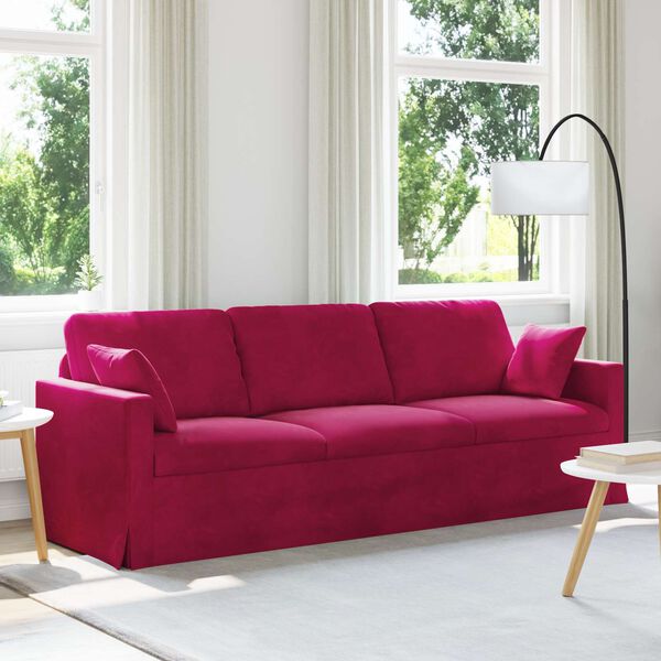 vidaXL Sofa Vinska crvena 228 x 78 x 80 cm Bar&scaron;un