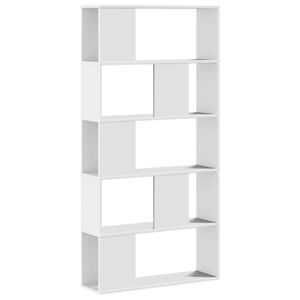 vidaXL Regal za knjige 5 razina bijeli 80,5 x 23,5 x 162,5 cm drveni