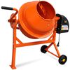 Električna mje&scaron;alica za beton, čelična, 63 L 220 W, narančasta