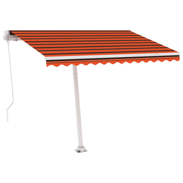 vidaXL Samostojeća tenda ručno uvlačenje 300 x 250 cm narančasto-smeđa