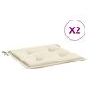 vidaXL Jastuci za vrtne stolice 2 kom krem 40x40x3 cm od tkanine