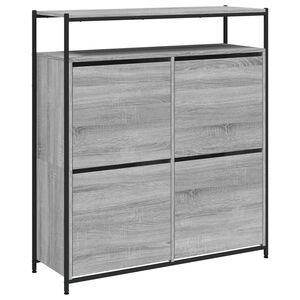 vidaXL Ormarić za cipele s 4 ladice siva boja hrasta 100x34x112 cm
