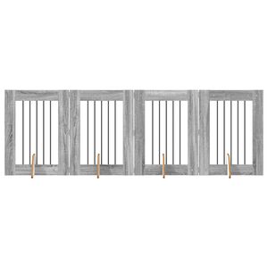 vidaXL Vrata za pse s postoljem 4 pcs Siva sonoma 60 x 80 cm