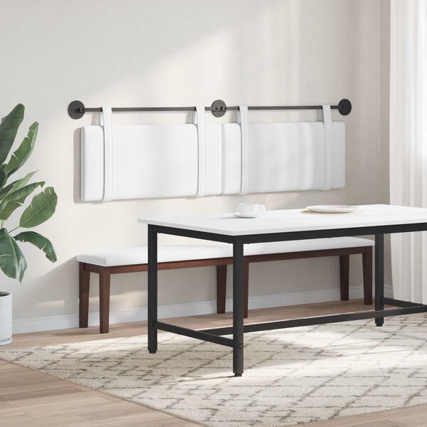 vidaXL Držeće uzglavlje Zidne Bijeli 170 x 55 x 5 cm tkanina