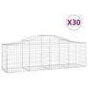 vidaXL Lučne gabionske ko&scaron;are 30 kom 200x50x60/80 cm pocinčano željezo