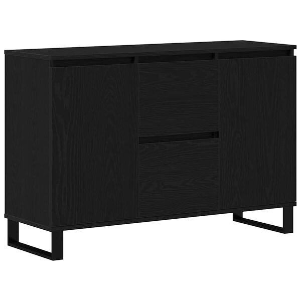 vidaXL Sideboard Crni hrast 101.5 x 35 x 70 cm Konstruirano drvo