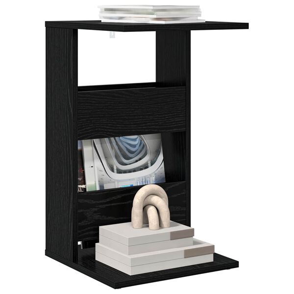 vidaXL Bocni stol Crni hrast 40 x 35 x 60,5 cm Konstruirano drvo