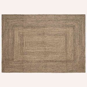 vidaXL Tepih za područje Prirodna i crna 160 x 230 cm Juta
