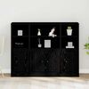 vidaXL Highboard Crni hrast 132 x 35,5 x 103,5 cm Konstruirano drvo