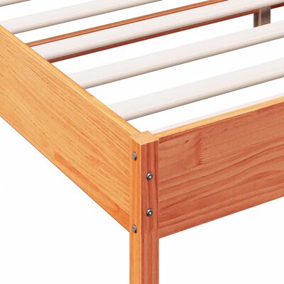vidaXL Okvir kreveta s uzglavljem voštano smeđi 140x200 cm od borovine