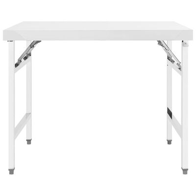 vidaXL Sklopivi kuhinjski radni stol 100 x 60 x 80 cm nehrđajući čelik