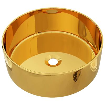 vidaXL Umivaonik 40 x 15 cm keramički zlatni