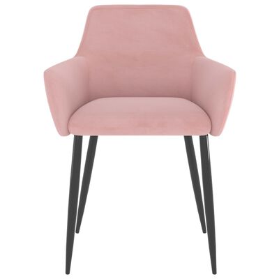 vidaXL Blagovaonske stolice 4 kom ružičaste baršunaste