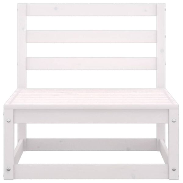 vidaXL Srednja vrtna sofa s antracit jastucima od borovine bijela