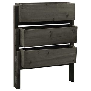 vidaXL Sklopiva vrtna sadilica siva 60 x 14 x 75 cm masivna jelovina