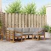 vidaXL Set vanjskih sofa s jastukom 6 pcs Prirodna i svijetlo siva