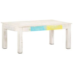 vidaXL Stolić za kavu bijeli 110 x 60 x 45 cm od masivnog drva manga