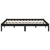 vidaXL Okvir za krevet od masivnog drva crni 150 x 200 cm veliki