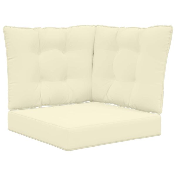 vidaXL Jastuk za vanjsku sofU 3 pcs Krema Poliester