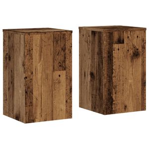 vidaXL Stalci za biljke 2 kom boja staro drvo 30x30x50 cm drveni