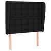 vidaXL Uzglavlje s u&scaron;ima crno 93x23x118/128 cm od tkanine
