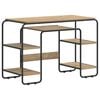 vidaXL Stol s pohranom Hrast artisan 113,5 x 52 x 75,5 cm