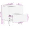 vidaXL Noćni ormar s ladicama 2 pcs Crna i zlatna 40 x 33,5 x 46 cm