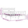 vidaXL Okvir kreveta s uzglavljem bijeli bračni od masivnog drva