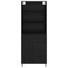 vidaXL Highboard s ladicama Crni hrast 69,5 x 34 x 180 cm