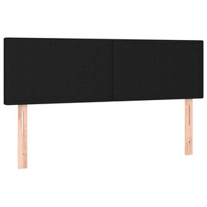 vidaXL Uzglavlja crna 144x5x78/88 cm od tkanine