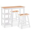 vidaXL Barski Set 3 kom MDF Bijeli