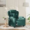 vidaXL Električni naslonjač od tkanine tamnozeleni