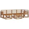 vidaXL Set vanjskih sofa 7 pcs Prirodna Čvrsto drvo akacije