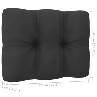 vidaXL 3-dijelna vrtna garnitura s jastucima siva od masivne borovine