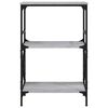 vidaXL Regal za knjige 3 razine siva boja hrasta 59x35x90,5 cm drveni